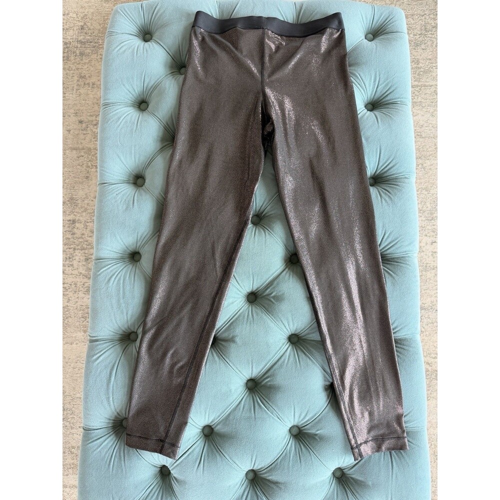 Nike Pro Womens Black  Shimmer Leggings Full Length Activewear Size Large L